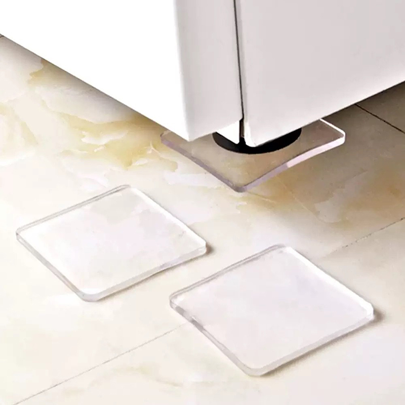 Jet Home Bathroom Mats - 4/12 個防振ノンスリップマット洗濯機シリコンパッド多機能透明プレースマットホームバスルームポータブル