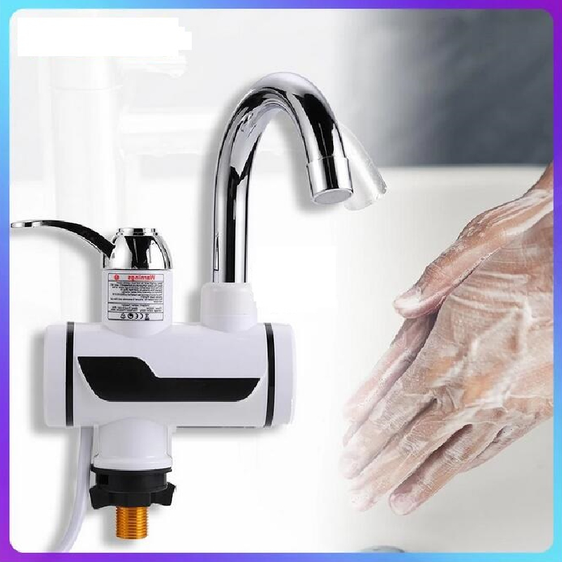Home Bathroom Water Heater - 3000W EU-インスタント電気給湯器,デジタルディスプレイ,キッチン,バスルーム用のタンクなしの給湯器,暖房,220V