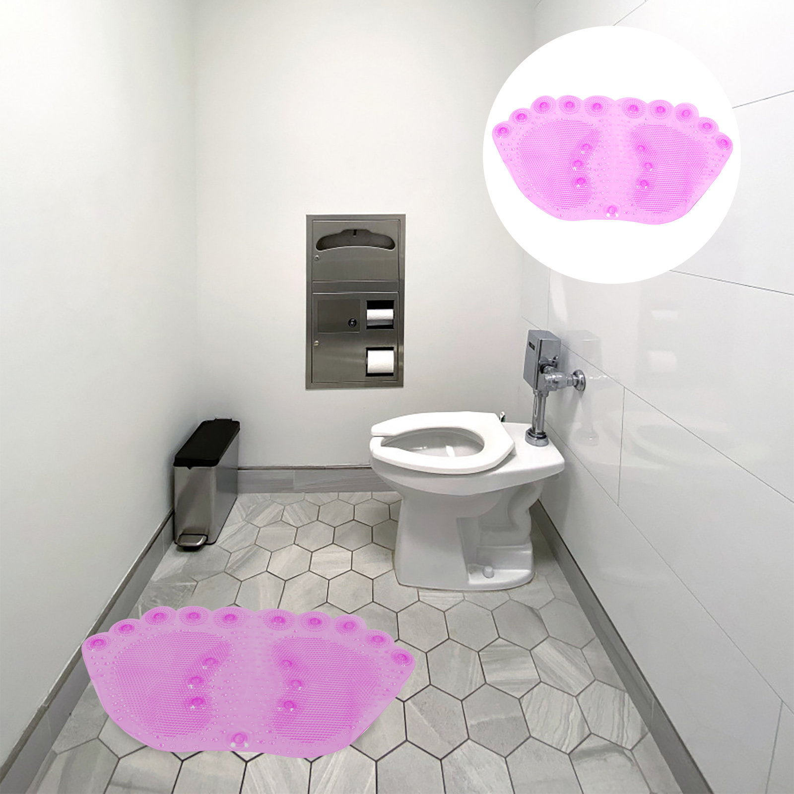 Home Bathroom Floor Mats - 1 個マッサージ入浴マット PVC 滑り止め浴室床パッド吸盤グランドマットシャワーサウナスパ病院家庭用