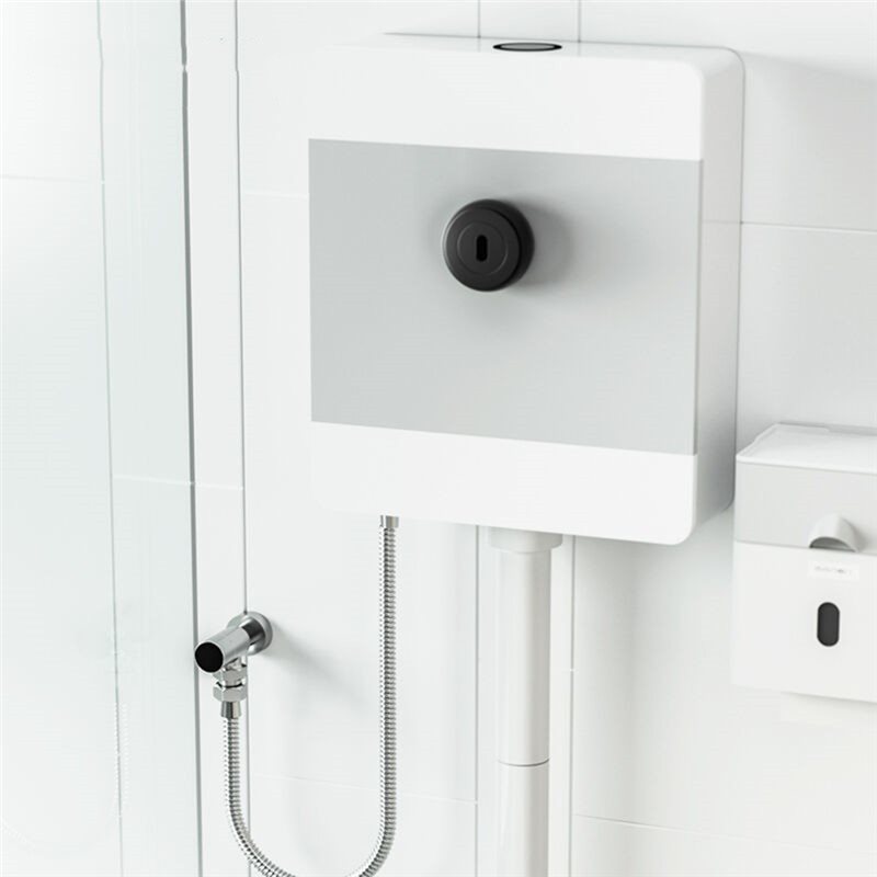 Home Bathroom Urinal - ABAH-バスルームアクセサリー 便座カバー ワイヤレススマート洗面所プッシュボタン 自動洗浄センサー ビデ 家庭用電化製品