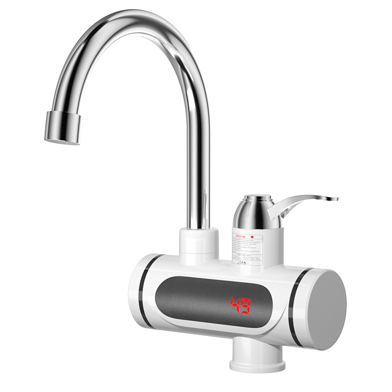 Home Bathroom Water Heater - 3000Wインスタント温水ヒーター蛇口、3秒速暖電気タップ、LEDデジタル温度表示付き、温冷両用
