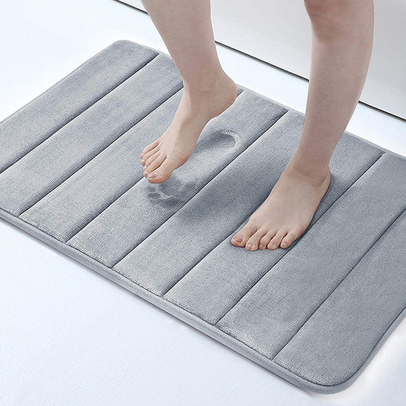 Jet Home Bathroom Mats - バスルーム用の厚い滑り止めマット,吸水性が高く,柔らかいラグ,トイレの床,家の装飾,60x40cm
