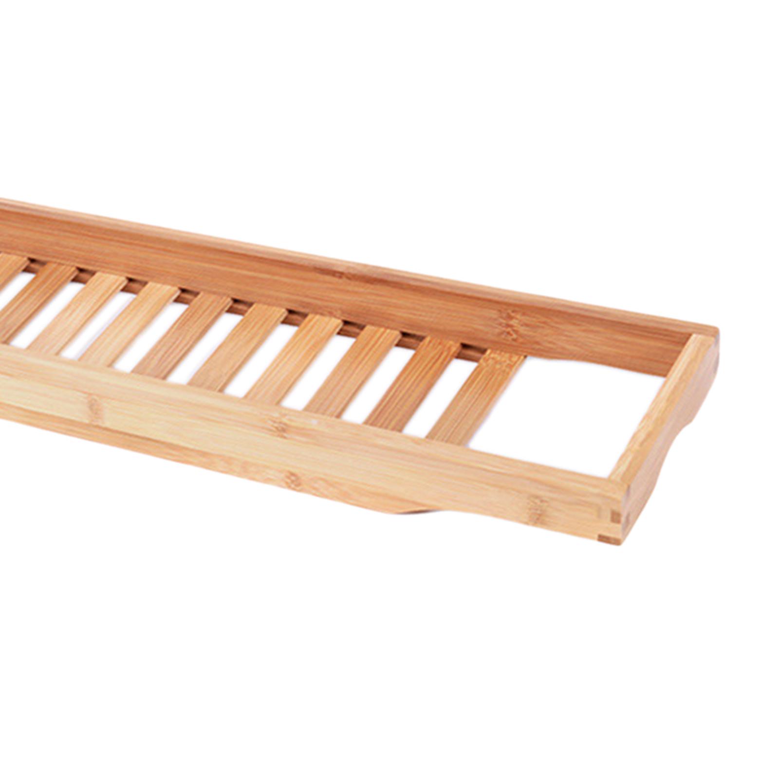 竹製バスタブトレイキャディー 木製オーガナイザー タブレット - Bath Caddy Tray のレビューと価格