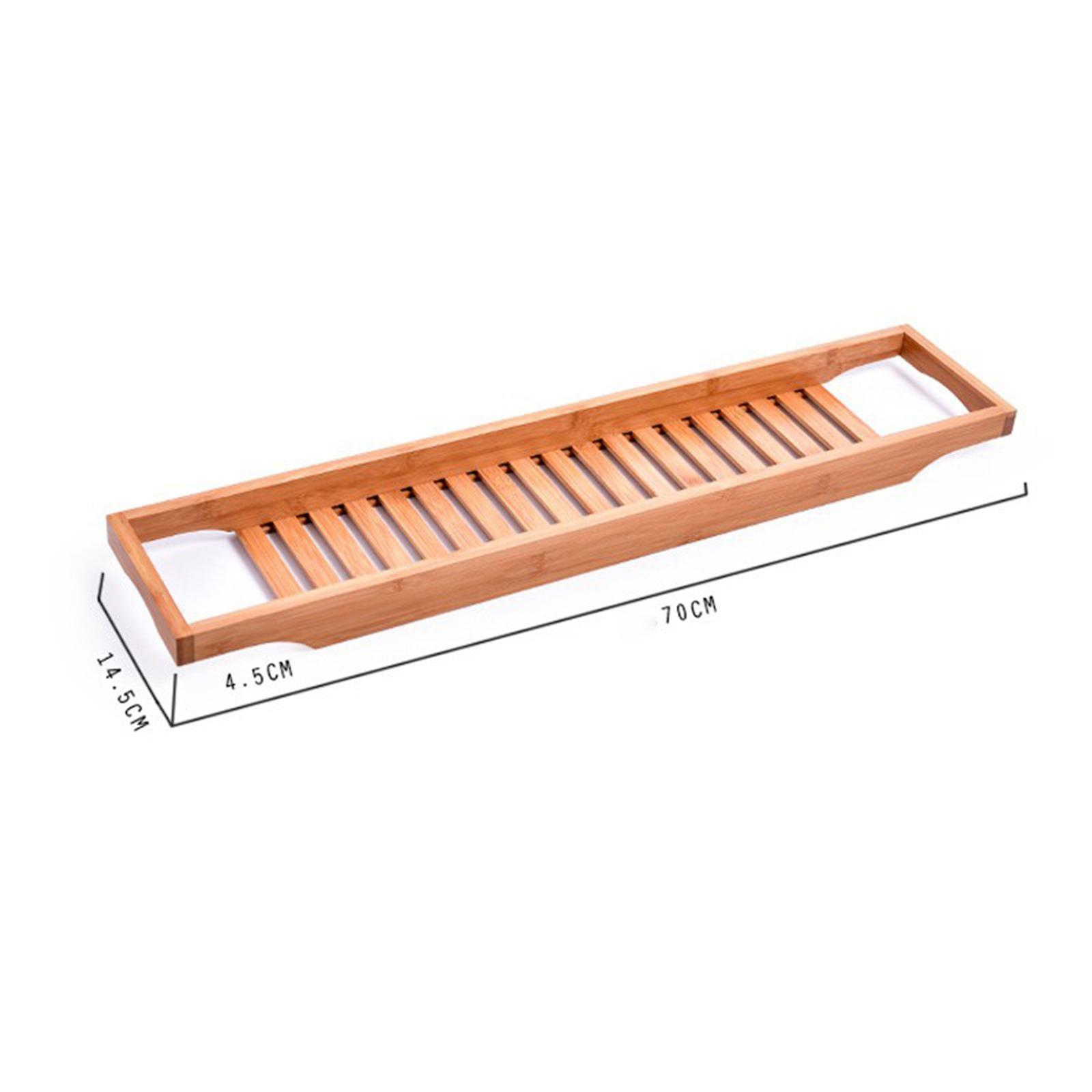 竹製バスタブトレイキャディー 木製オーガナイザー タブレット - Bath Caddy Tray のレビューと価格