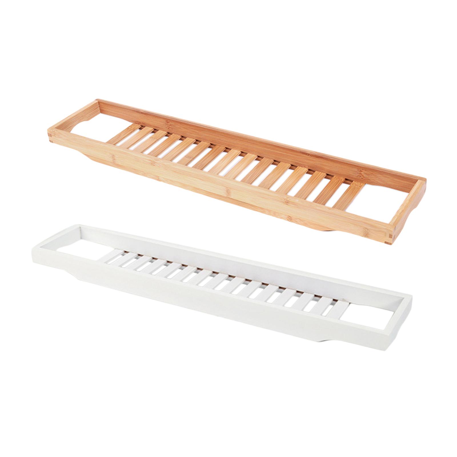 竹製バスタブトレイキャディー 木製オーガナイザー タブレット - Bath Caddy Tray のレビューと価格
