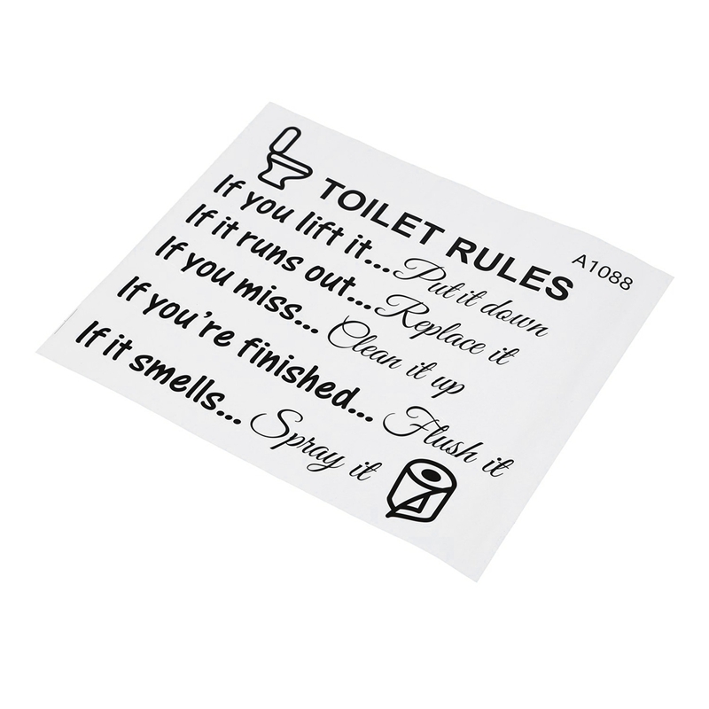 取り外し可能なバスルームウォールステッカー,ビニールアートス - Home Bathroom Rules のレビューと価格