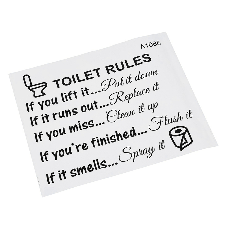 取り外し可能なバスルームウォールステッカー,ビニールアートス - Home Bathroom Rules のレビューと価格
