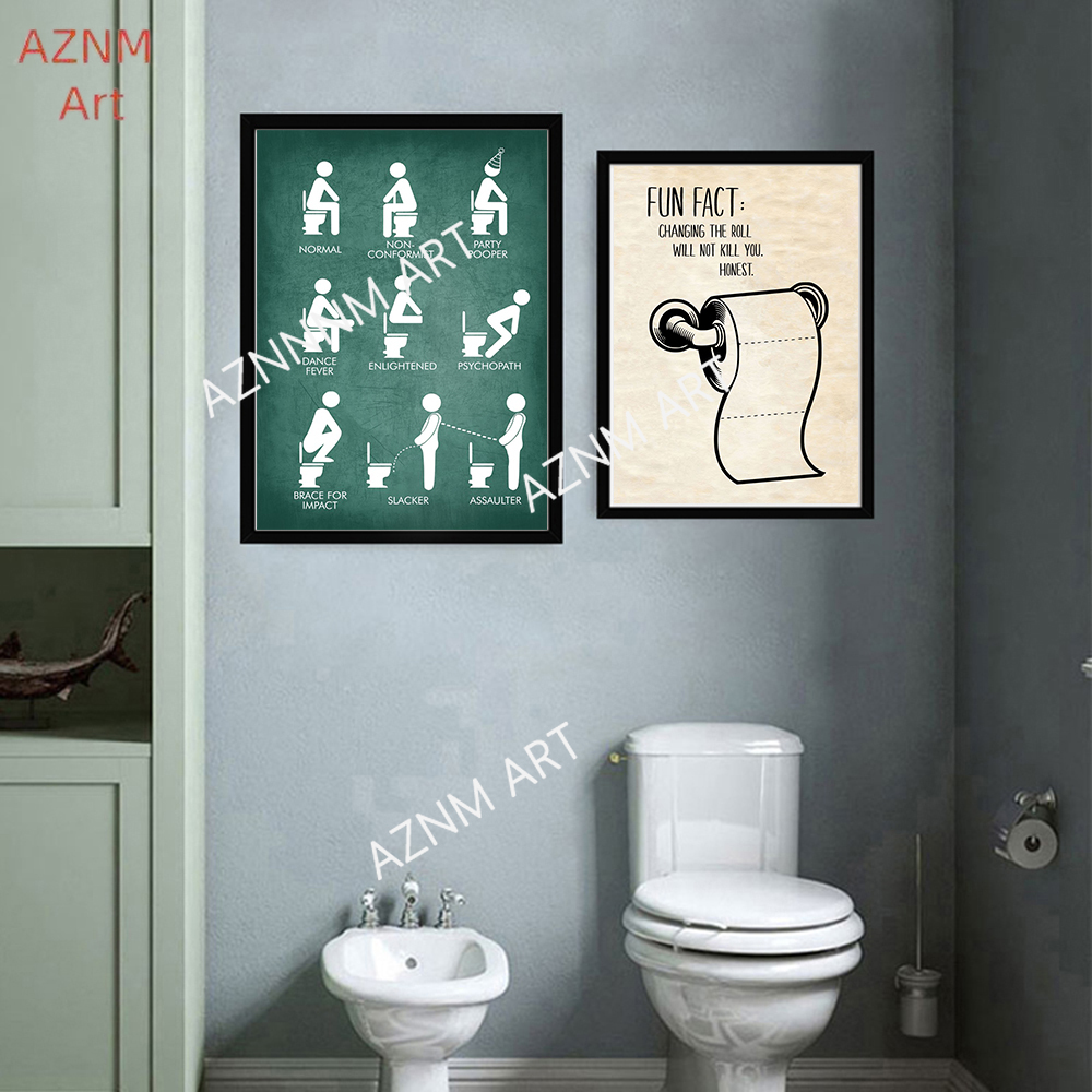 壁アートキャンバス絵画面白いバスルームルールサイン北欧黒白ポ - Home Bathroom Rules のレビューと価格