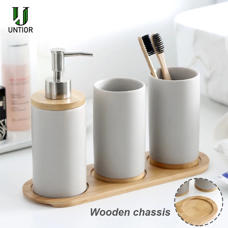 セラミックバスルームアクセサリーセット,ファッション,石鹸デ - Zara Home Bathroom Set のレビューと価格