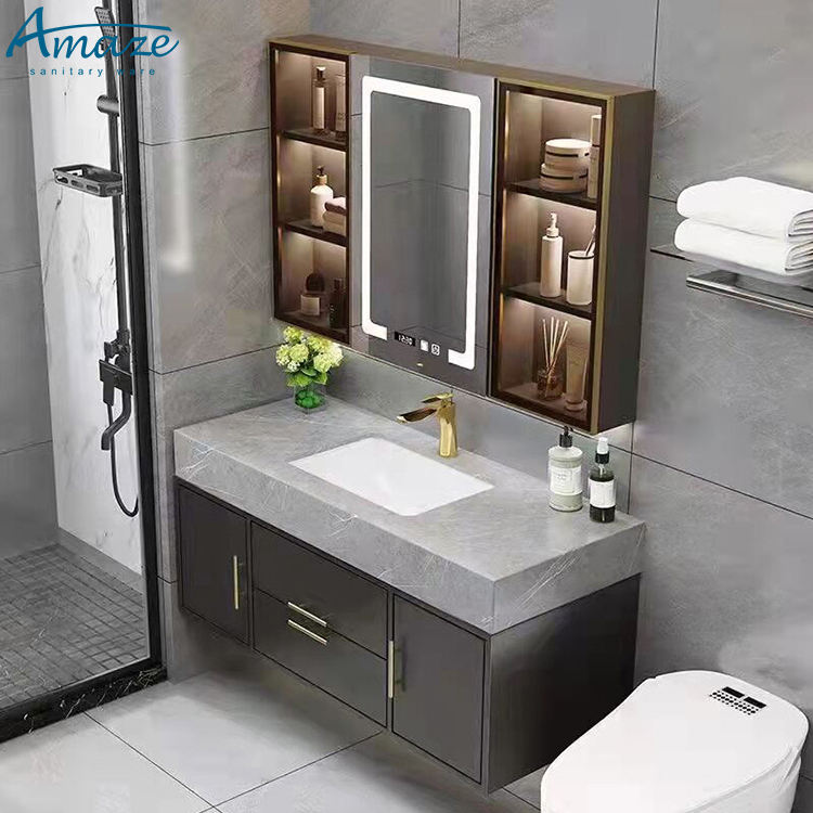バスルームキャビネット 高品質家庭用家具 合板製壁掛け洗面台 - Home Living Bathroom Vanity のレビューと価格