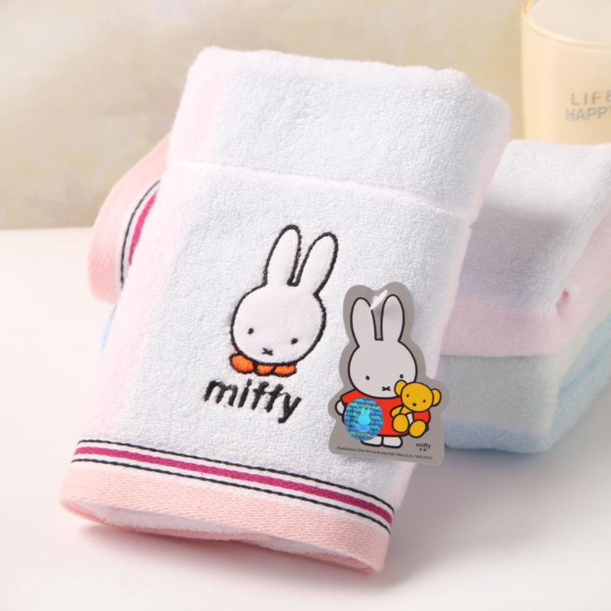 ミッフィーウサギの純綿タオルかわいい漫画ガールハートフェイス - Home Goods Bathroom Accessories のレビューと価格