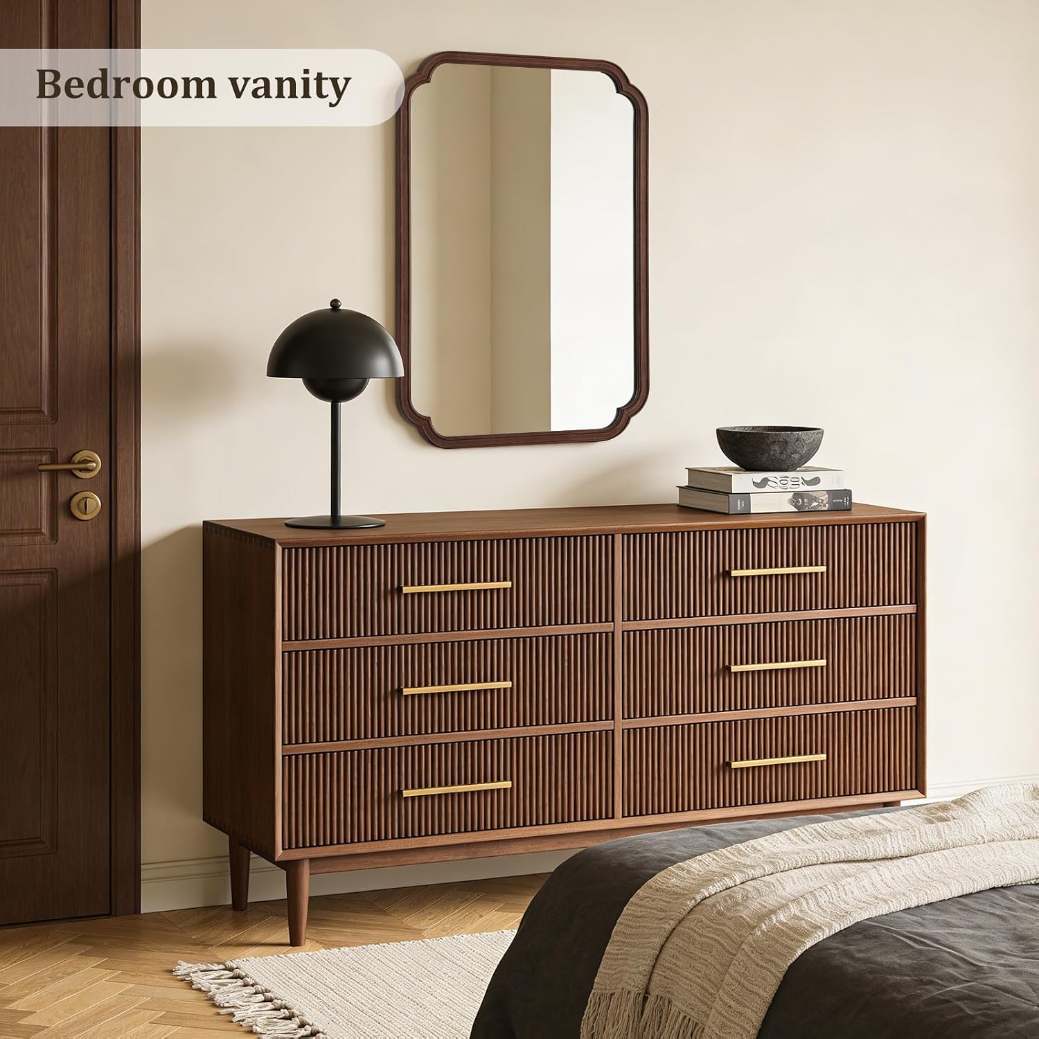 28インチ x 40インチの木製壁掛け浴室鏡、素朴な丸角の洗 - Home Living Bathroom Vanity のレビューと価格