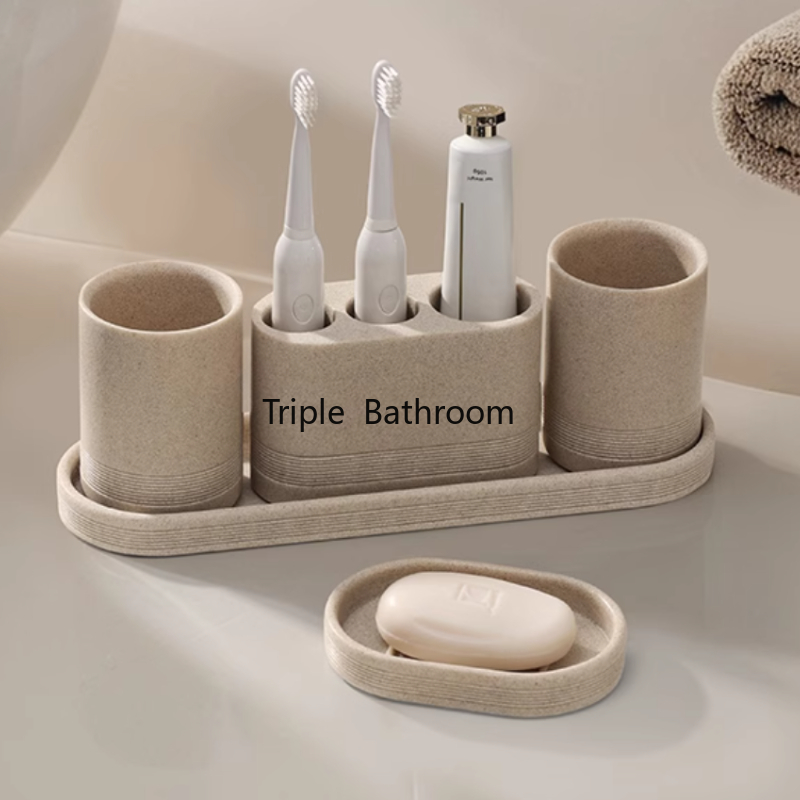 1pc 砂岩バスルームアメニティ綿棒瓶蓋付き洗浄カップ歯ブラ - Zara Home Bathroom Set のレビューと価格