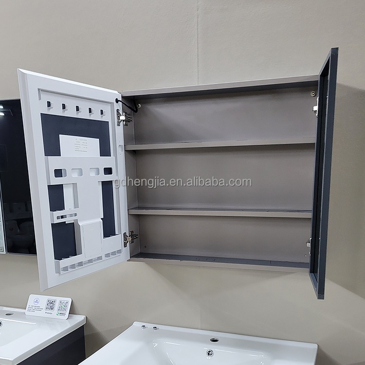 バスルームキャビネットモダンホワイトステンレススチールセラミ - Home Living Bathroom Vanity のレビューと価格