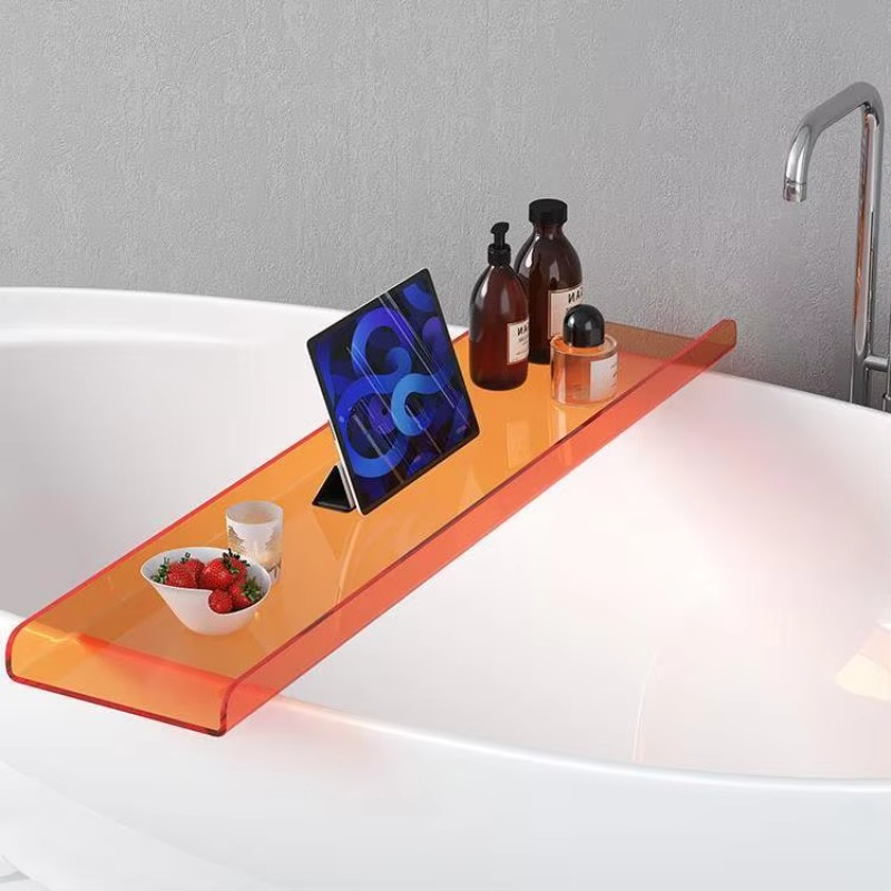 電話ホルダー付きアクリル浴槽キャディ、スパ/シャワー用防水滑 - Bath Caddy Tray のレビューと価格