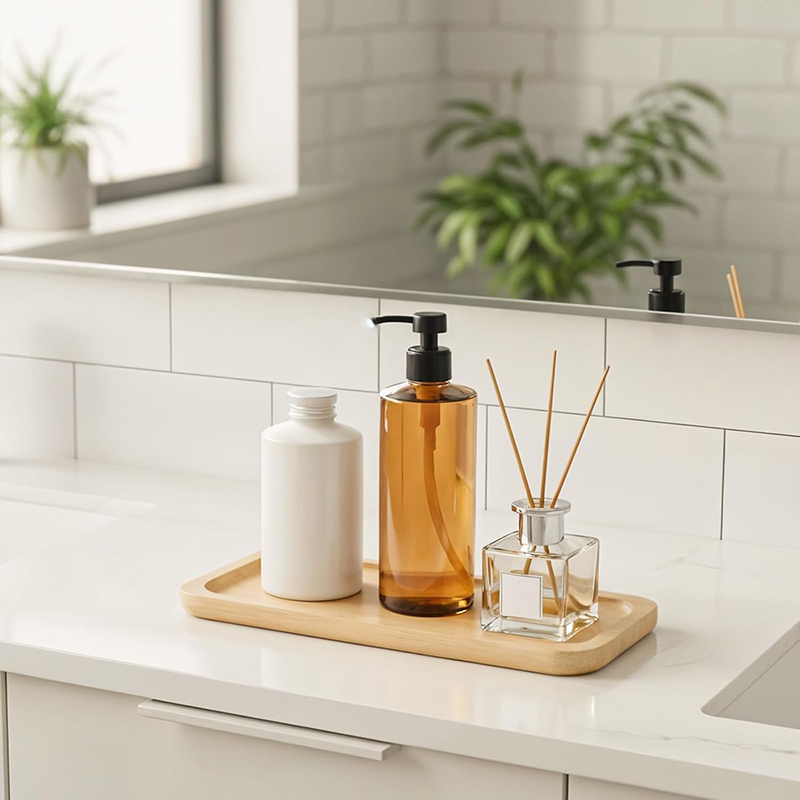 竹製バスルームアクセサリーセット 2個 - バーソープディッ - Zara Home Bathroom Set のレビューと価格