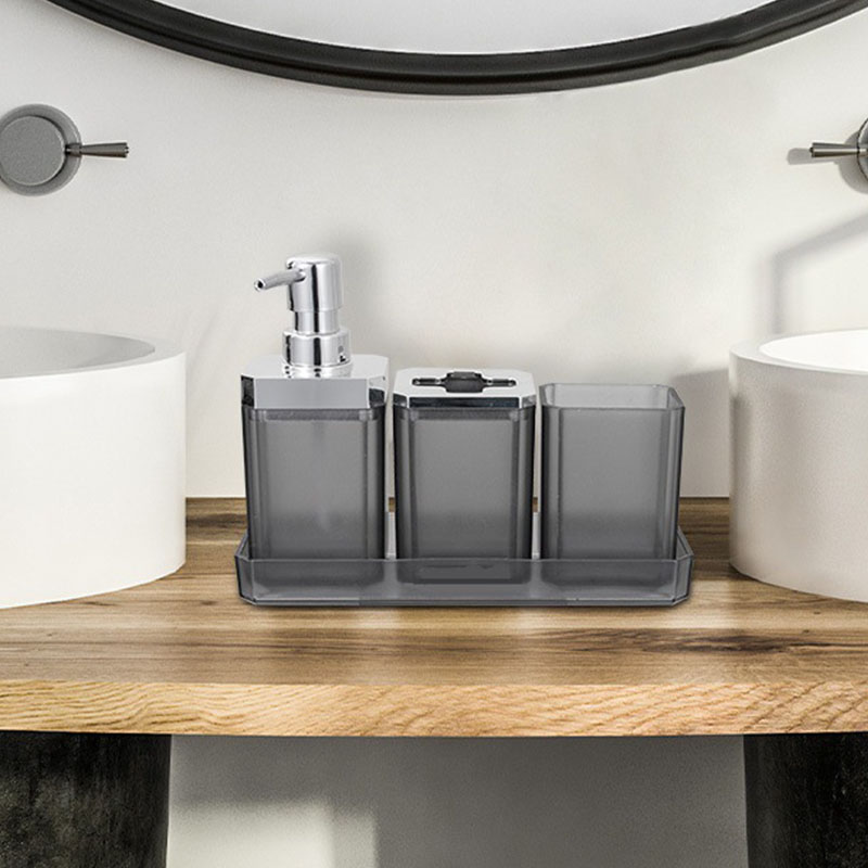 7個ホテルバスルームアクセサリーセット正方形電気メッキ家庭用 - Zara Home Bathroom Set のレビューと価格