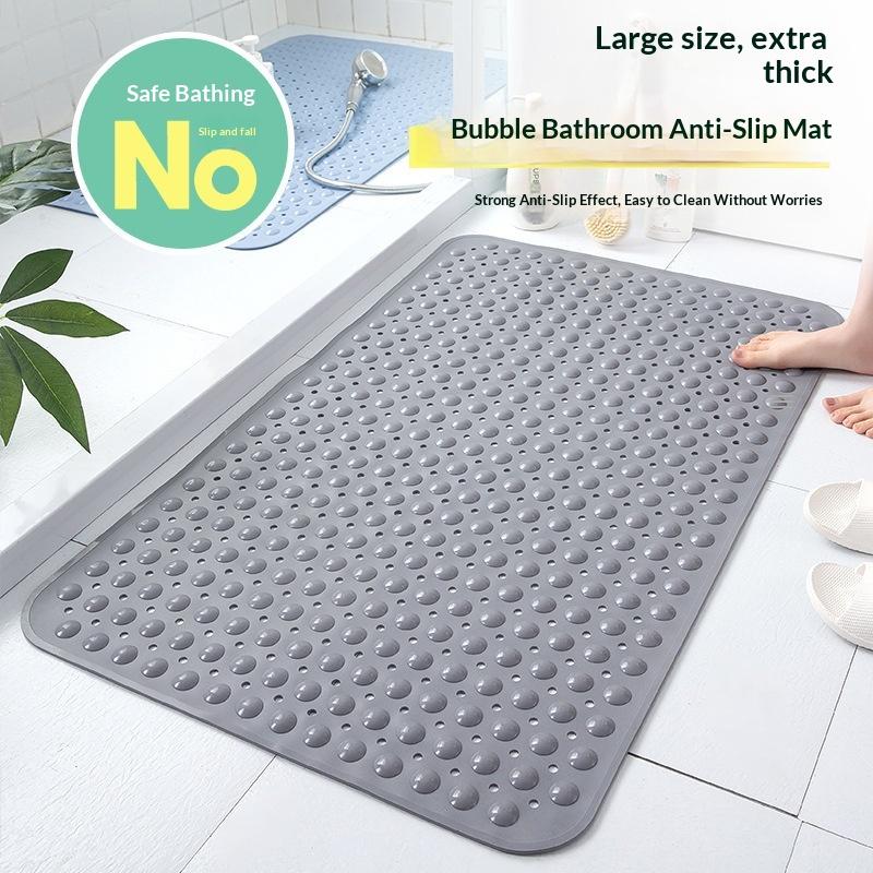 厚みのある特大サイズの滑り止めバスマット、強力な吸盤と排水穴 - Jet Home Bathroom Mats のレビューと価格