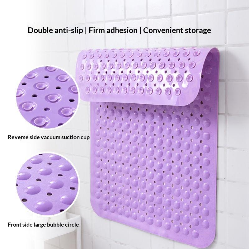 厚みのある特大サイズの滑り止めバスマット、強力な吸盤と排水穴 - Jet Home Bathroom Mats のレビューと価格