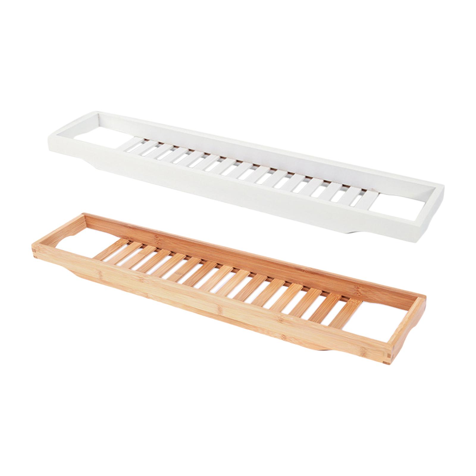 竹製木製バスタブキャディトレイ バスブックホルダー ゴブレッ - Bath Caddy Tray のレビューと価格