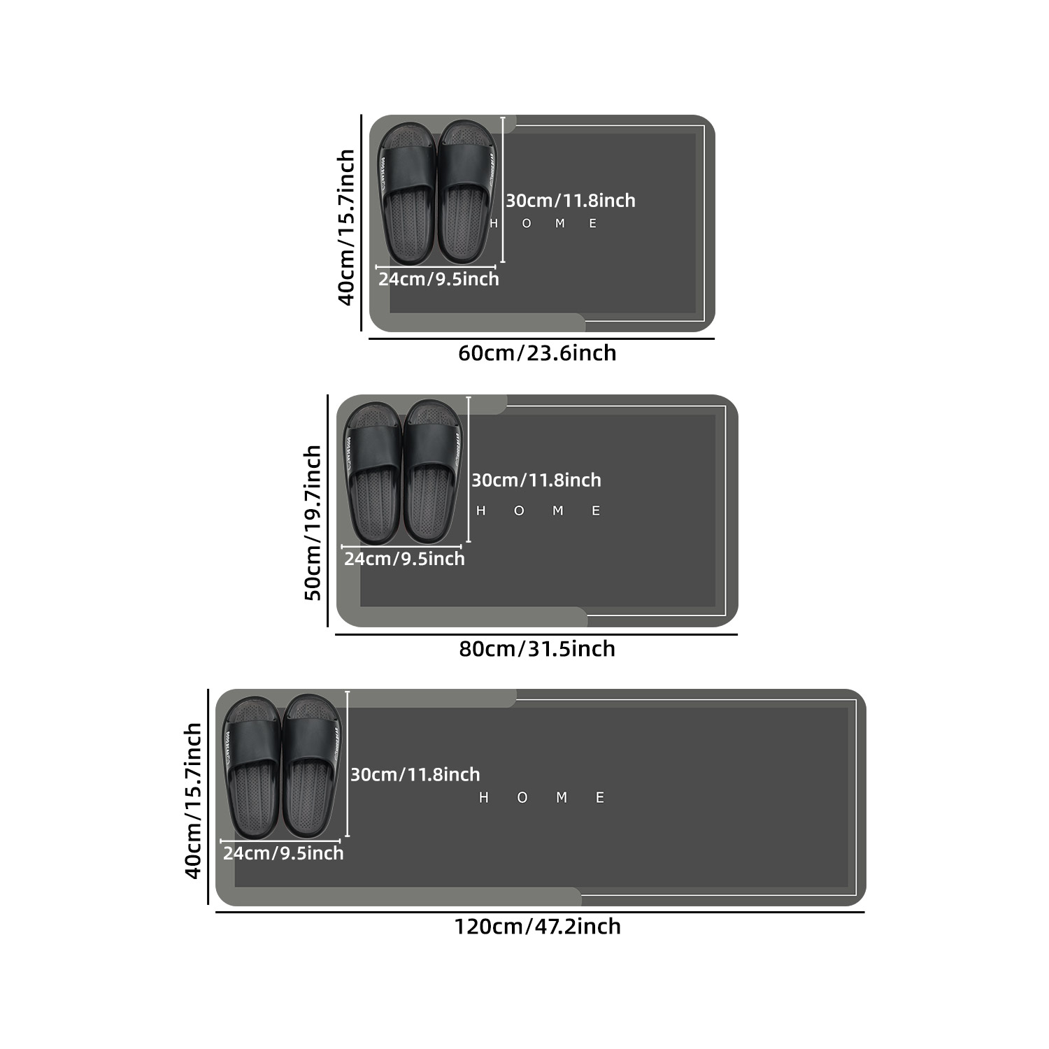 滑り止め珪藻土バスマット、超吸収性、速乾性、洗濯機で洗えるカ - Home Bathroom Floor Mats のレビューと価格