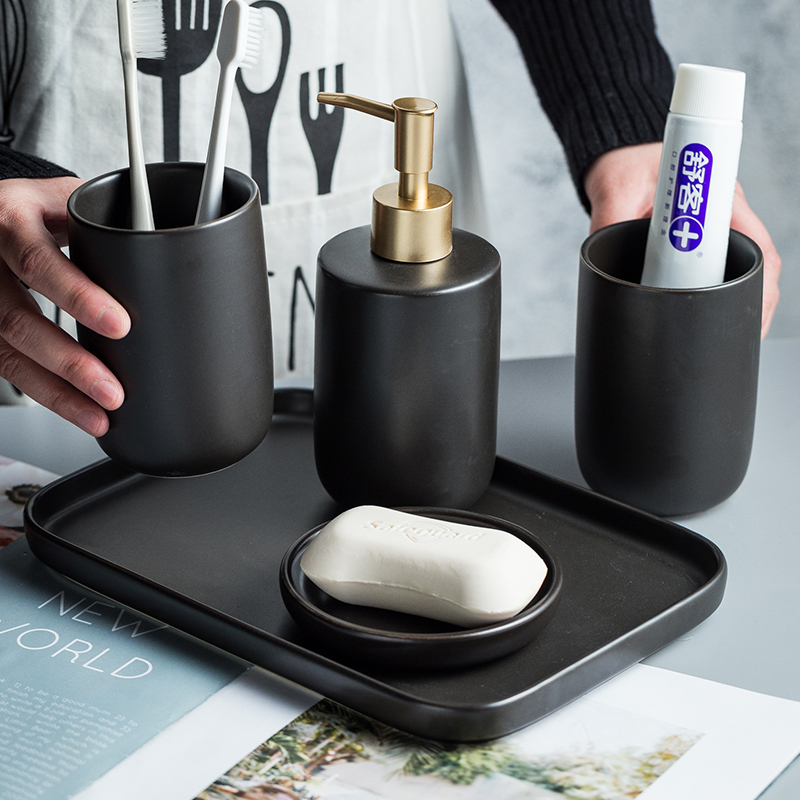 北欧スタイルのセラミック衛生陶器洗濯セット、ファッション、歯 - Zara Home Bathroom Set のレビューと価格
