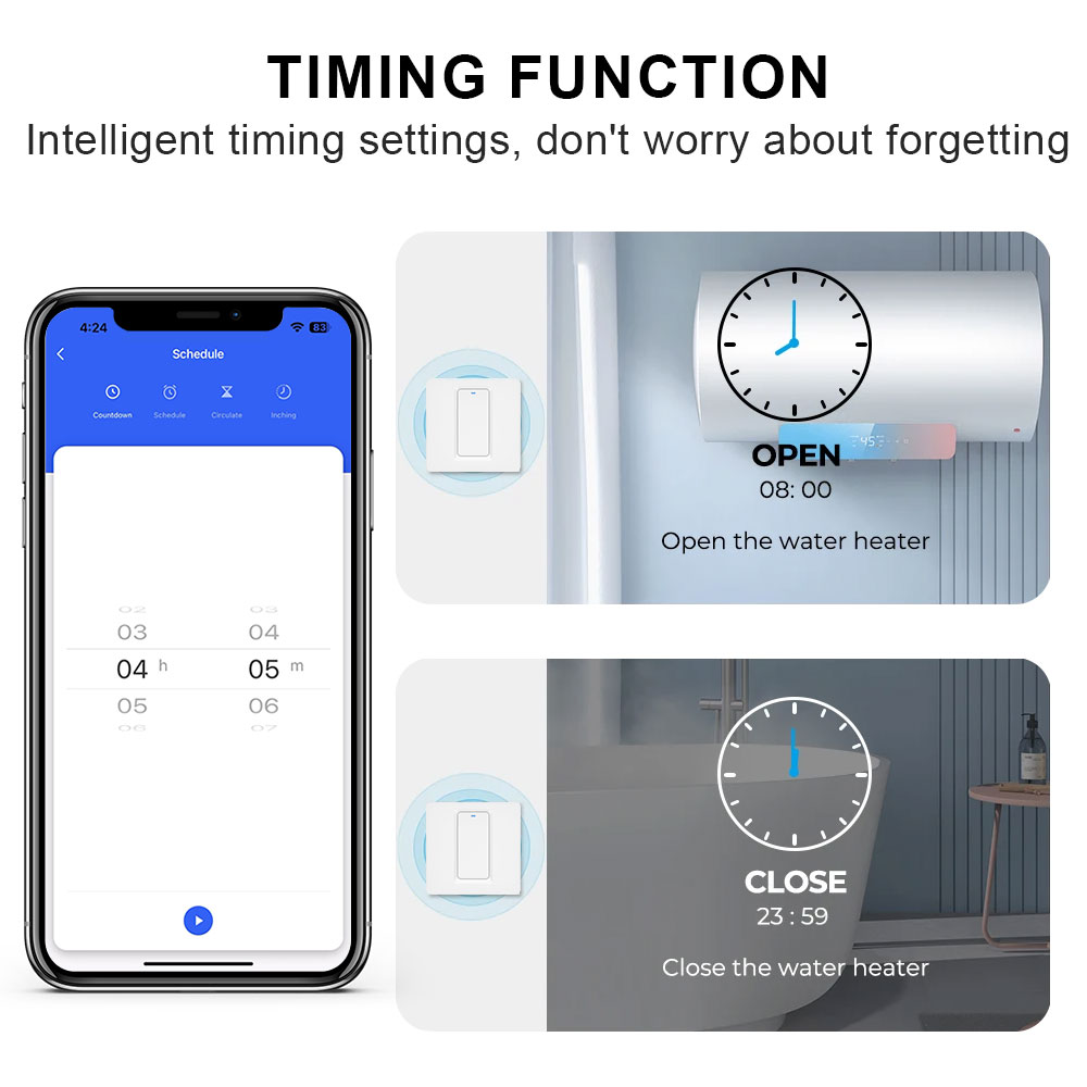 スマート給湯器スイッチ/WiFi&Bluetooth タッチ - Home Bathroom Water Heater のレビューと価格