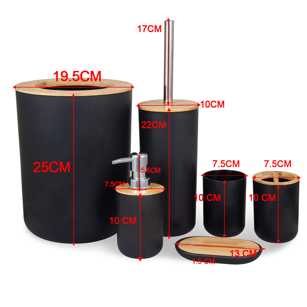 6 ピース/セットソープディスペンサーボックストイレブラシロ - Zara Home Bathroom Set のレビューと価格