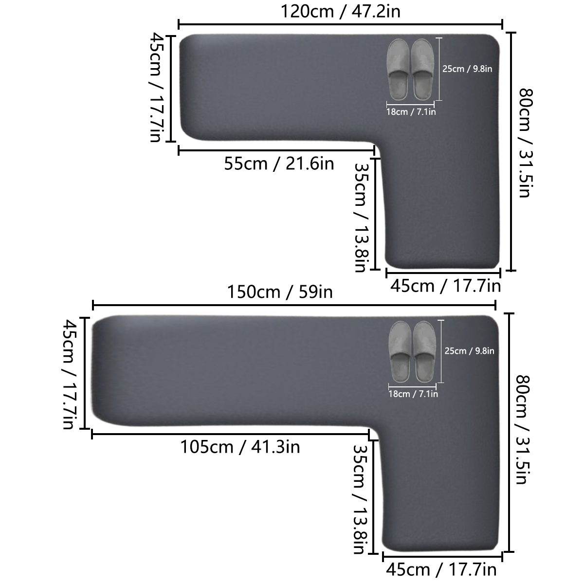 シンプルな厚みのあるコーナーフロアマットホームキッチンL字型 - Home Bathroom Floor Mats のレビューと価格