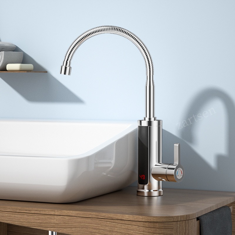 キッチン蛇口電気タップキッチンタップ瞬間湯沸かし器加熱可能  - Home Bathroom Water Heater のレビューと価格