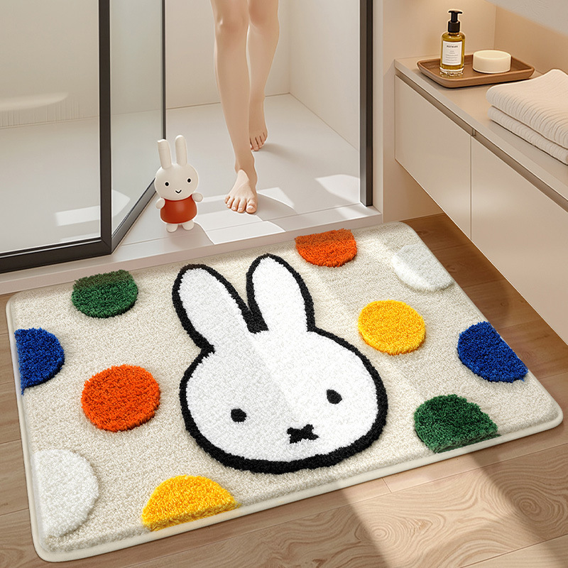 かわいいミッフィーフロアマット漫画ミッフィーバスルームマット - Home Goods Bathroom Accessories のレビューと価格