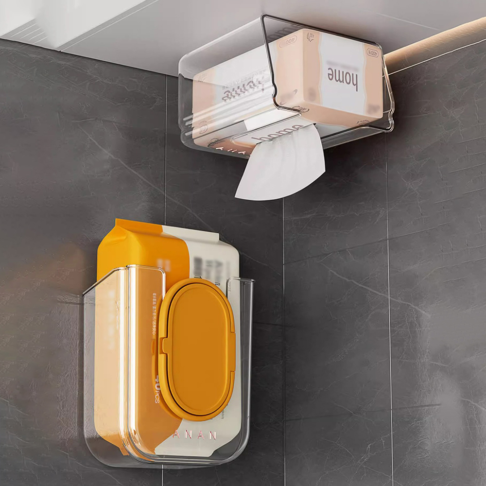 壁掛け式ウェットティッシュディスペンサー自己粘着ホルダーキッ - Home Bathroom Paper Towel Holder のレビューと価格