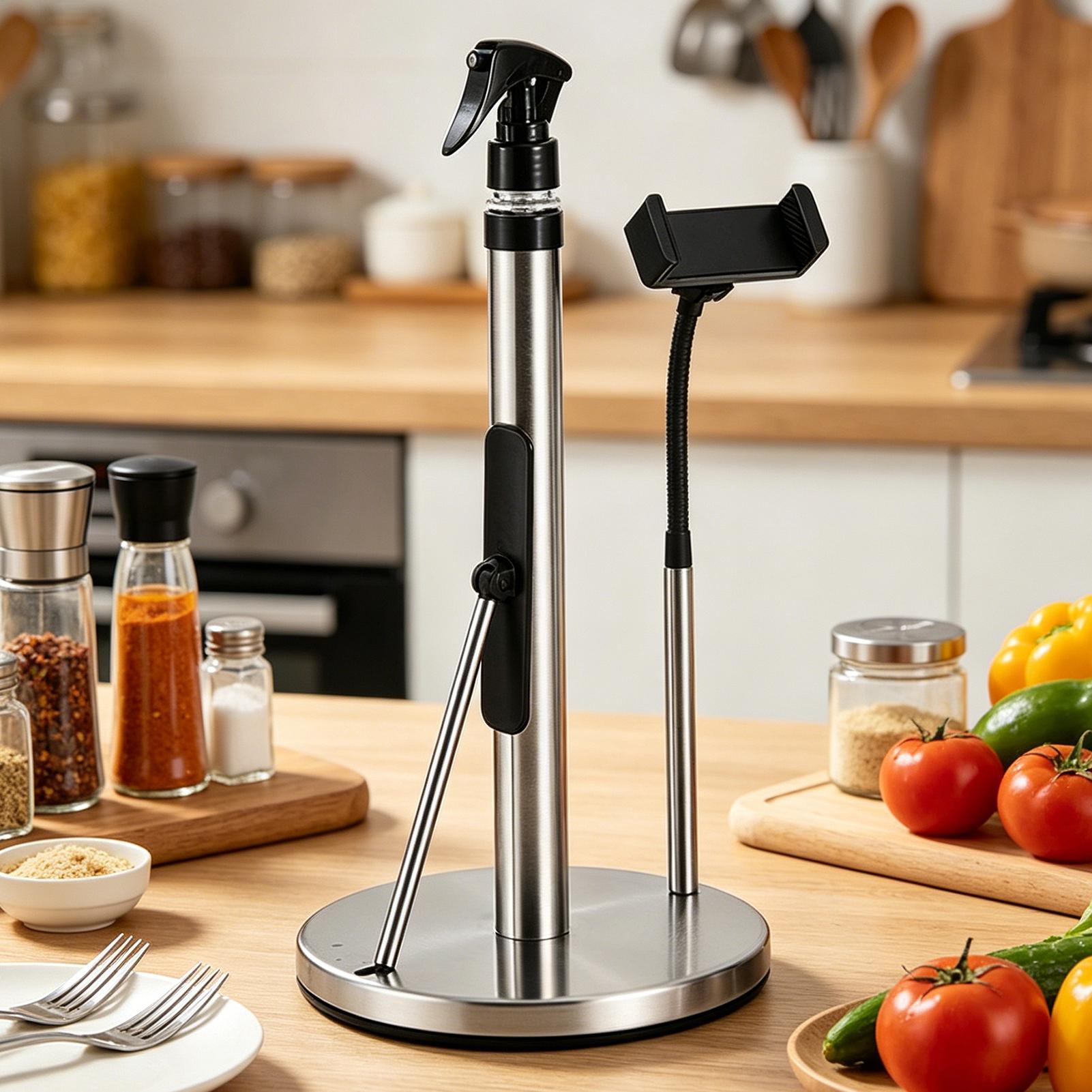 ペーパータオルホルダー スプレー付き 垂直電話スタンド ステ - Home Bathroom Paper Towel Holder のレビューと価格
