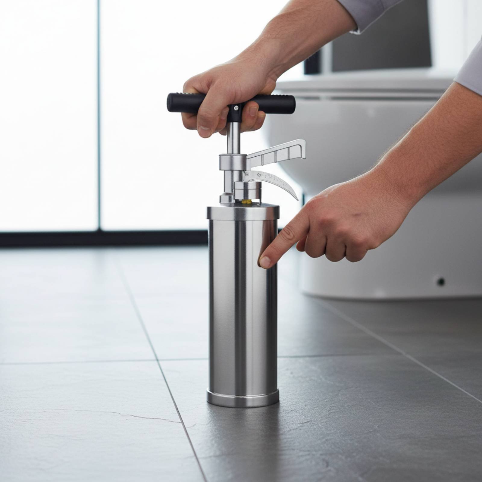 空気圧排水溝詰まり解消器、速攻詰まり解消トイレプランジャーポ - Home Bathroom Pressure Pump のレビューと価格