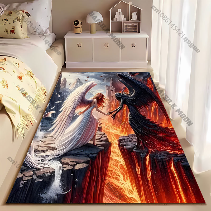 善と悪の二元性カーペットヨガリビングルームの装飾子供用クロー - Home Goods Bathroom Decor のレビューと価格