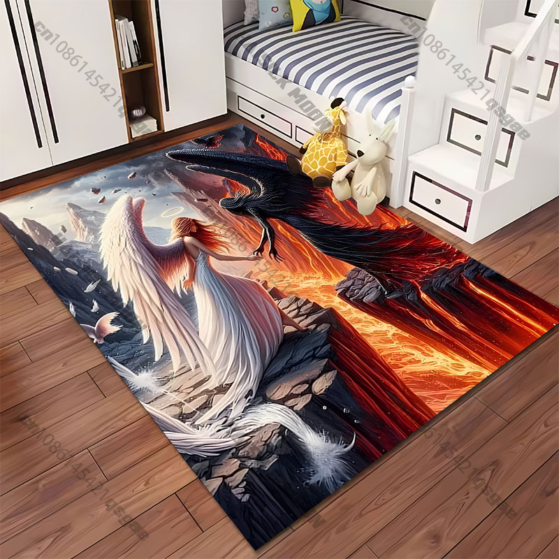 善と悪の二元性カーペットヨガリビングルームの装飾子供用クロー - Home Goods Bathroom Decor のレビューと価格