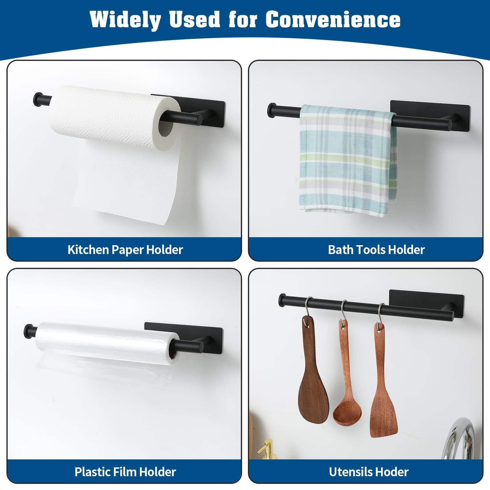 ミニマリストステンレススチール製壁掛けタオルバー、省スペース - Home Bathroom Paper Towel Holder のレビューと価格