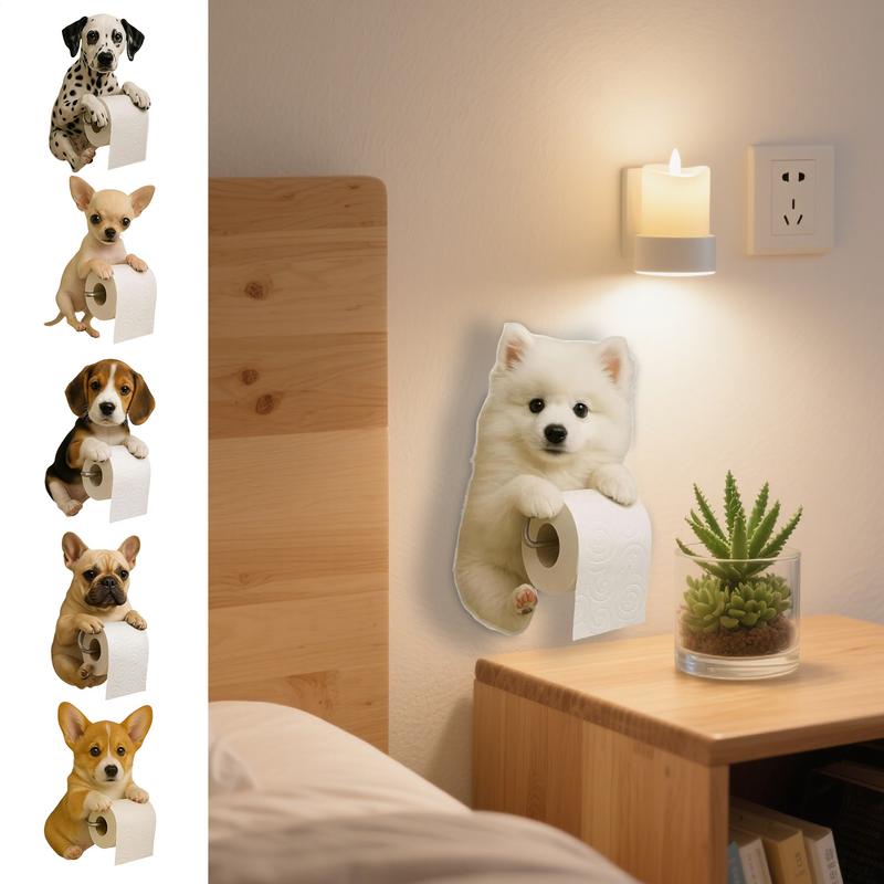 かわいいペーパータオルホルダー面白い犬ペーパータオルラックテ - Home Bathroom Paper Towel Holder のレビューと価格