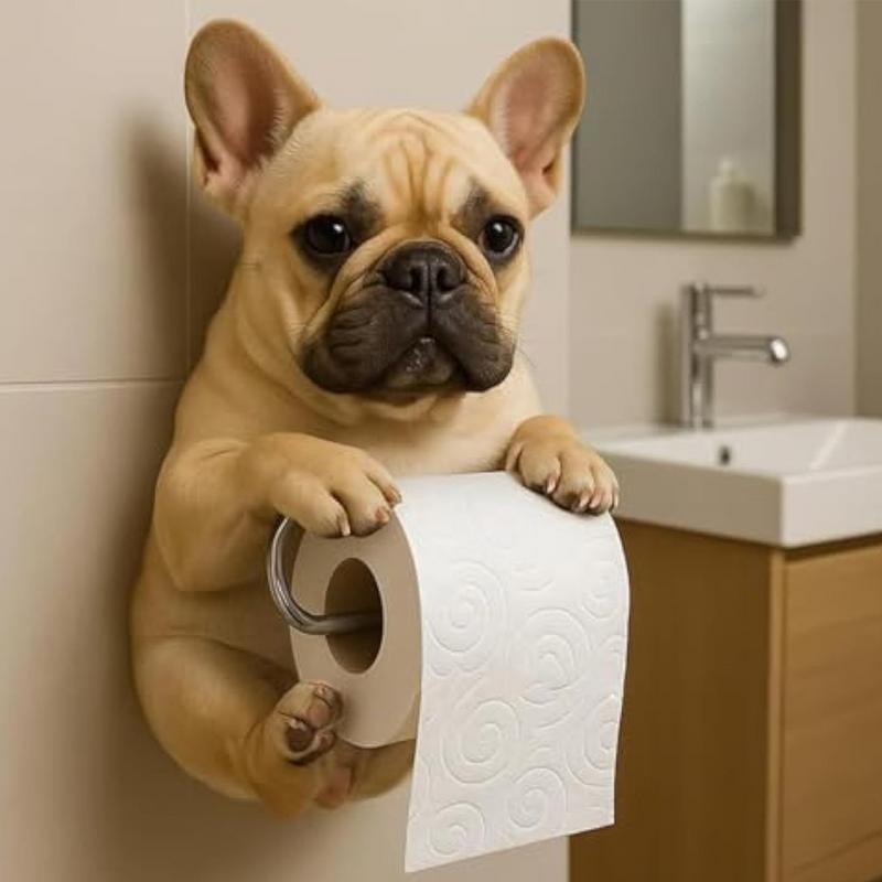 かわいいペーパータオルホルダー面白い犬ペーパータオルラックテ - Home Bathroom Paper Towel Holder のレビューと価格