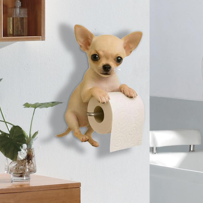 かわいいペーパータオルホルダー面白い犬ペーパータオルラックテ - Home Bathroom Paper Towel Holder のレビューと価格