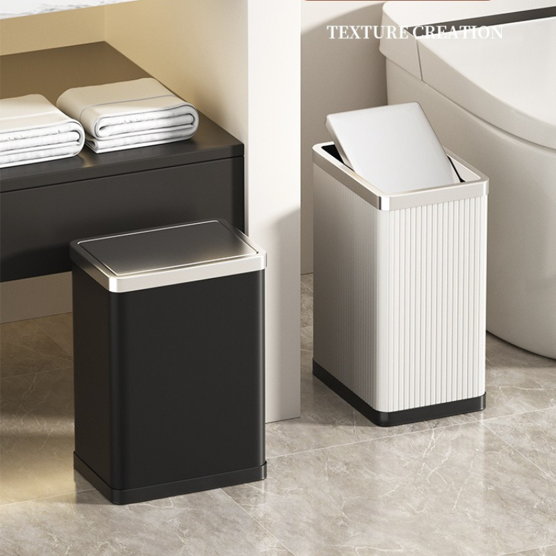 おしゃれな浴室用ゴミ箱、スリム隙間ゴミ箱（蓋付き）、キッチン - Home Goods Bathroom Decor のレビューと価格