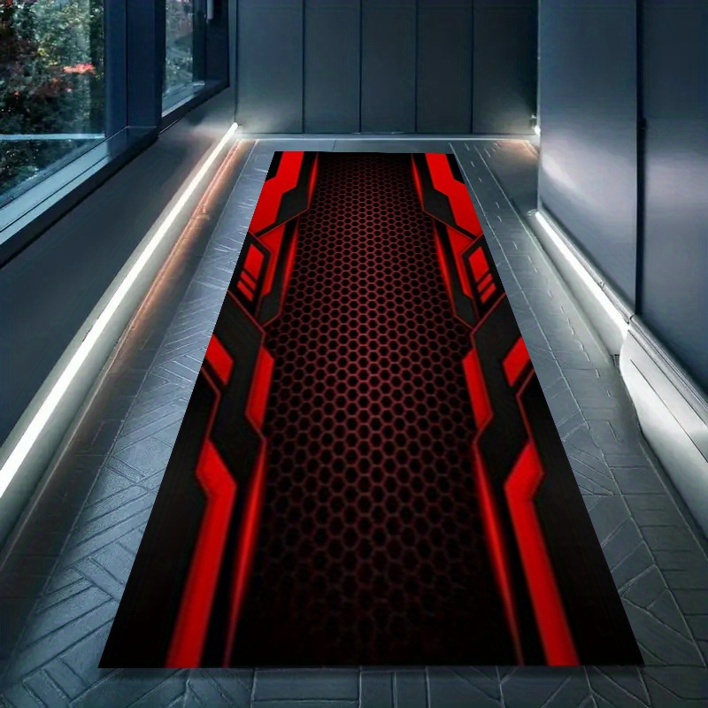 赤黒ハニカム柄バイクマット、滑り止めガレージフロアマット（バ - Home Bathroom Floor Mats のレビューと価格