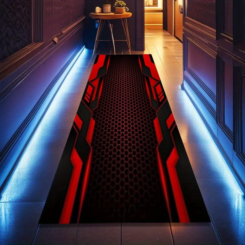 赤黒ハニカム柄バイクマット、滑り止めガレージフロアマット（バ - Home Bathroom Floor Mats のレビューと価格