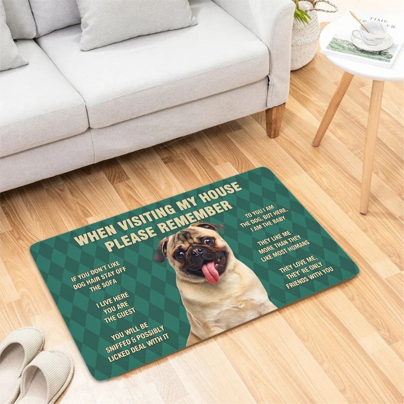 犬の面白いドアマット 小さなカーペット ノックする必要はあり - Home Bathroom Reno のレビューと価格
