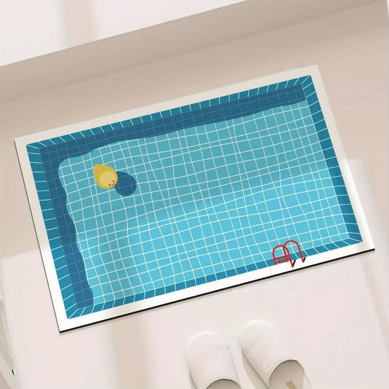 ゴム製浴室滑り止めフロアマット吸水速乾漫画スイミングプールプ - Jet Home Bathroom Mats のレビューと価格