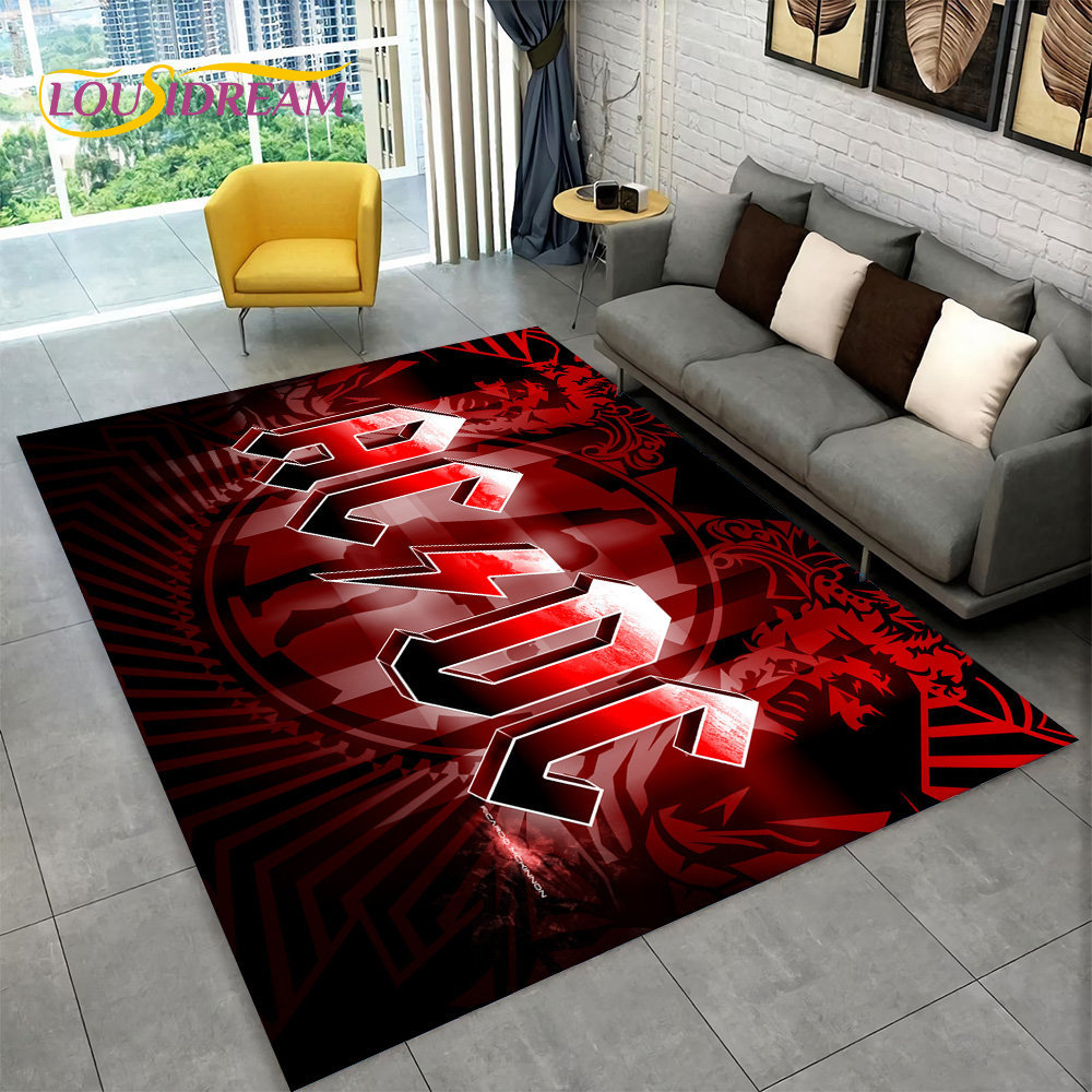 AC/DC ロックバンドエリアラグ 大型、カーペットラグ 家 - Home Bathroom Floor Mats のレビューと価格