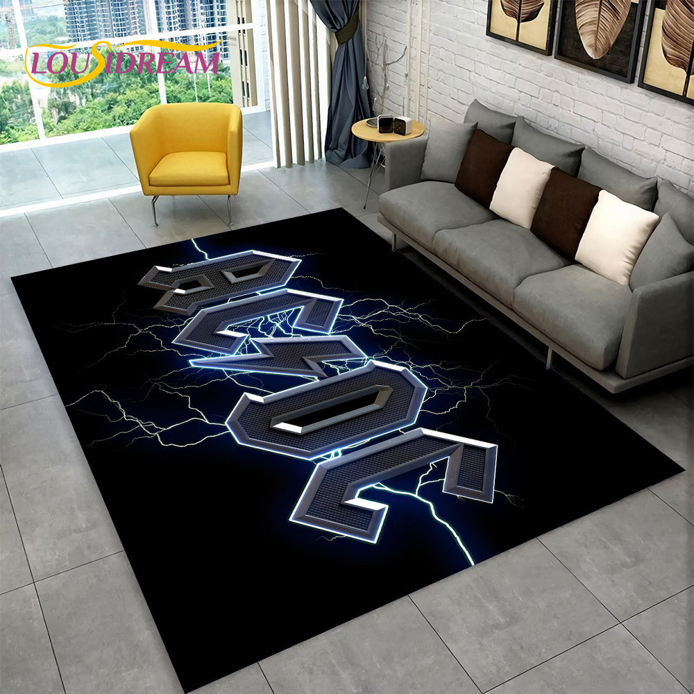 AC/DC ロックバンドエリアラグ 大型、カーペットラグ 家 - Home Bathroom Floor Mats のレビューと価格