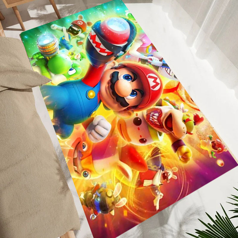 漫画S-スーパーマリオブラザーズゲームラグエリアカーペット、 - Home Bathroom Floor Mats のレビューと価格