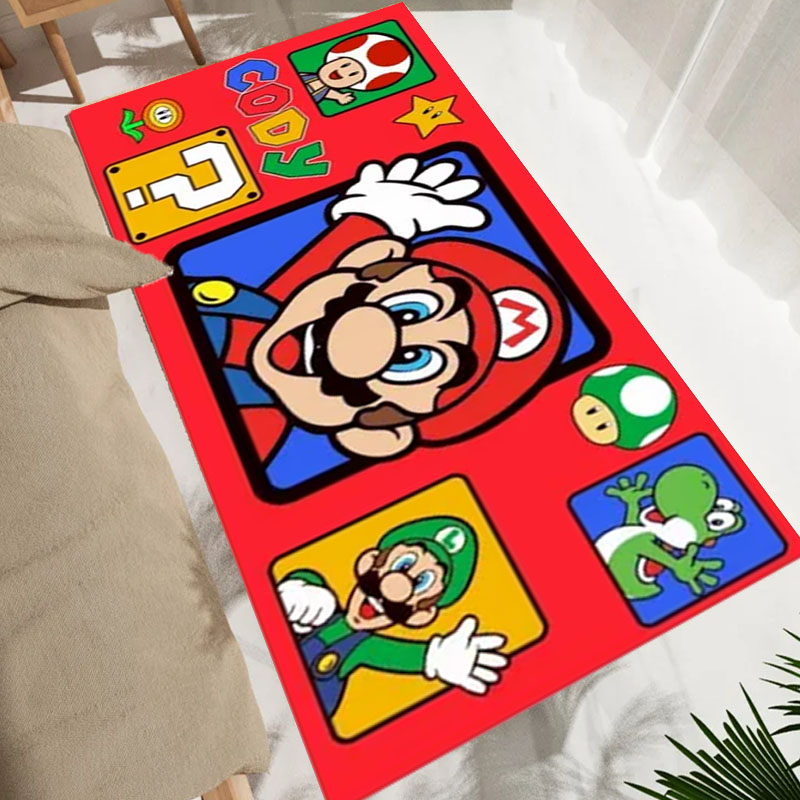 漫画S-スーパーマリオブラザーズゲームラグエリアカーペット、 - Home Bathroom Floor Mats のレビューと価格