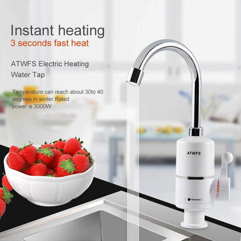 Atwfsタンクレス電気最新給湯器キッチンインスタント温水タ - Home Bathroom Water Heater のレビューと価格